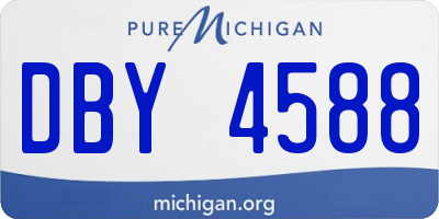 MI license plate DBY4588