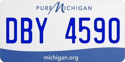 MI license plate DBY4590