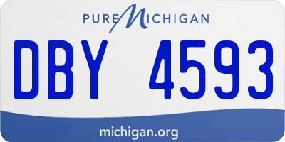 MI license plate DBY4593