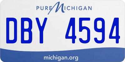 MI license plate DBY4594