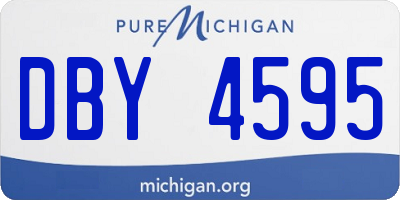 MI license plate DBY4595