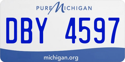MI license plate DBY4597
