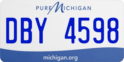 MI license plate DBY4598