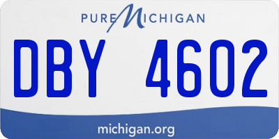 MI license plate DBY4602