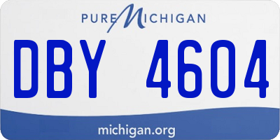 MI license plate DBY4604