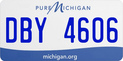 MI license plate DBY4606