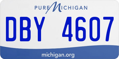 MI license plate DBY4607
