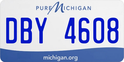 MI license plate DBY4608