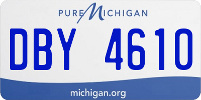 MI license plate DBY4610