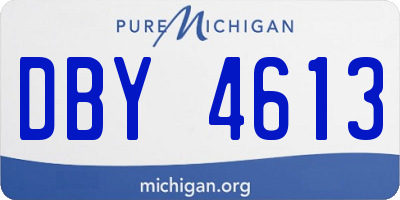 MI license plate DBY4613