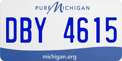 MI license plate DBY4615