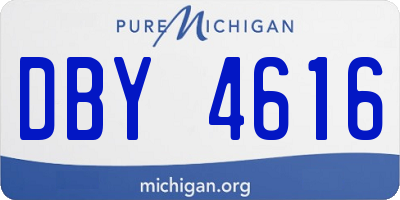 MI license plate DBY4616