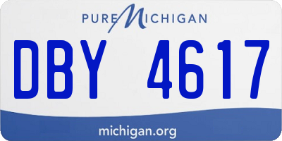 MI license plate DBY4617