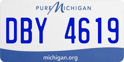 MI license plate DBY4619