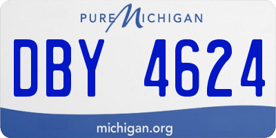 MI license plate DBY4624