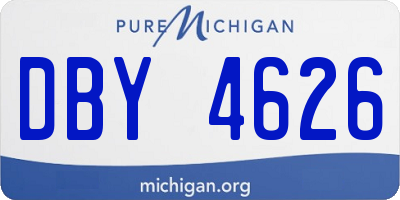MI license plate DBY4626