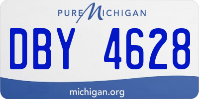 MI license plate DBY4628
