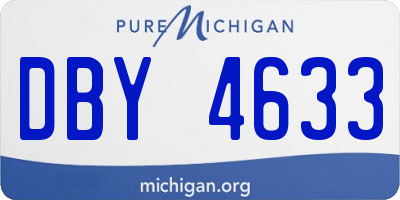 MI license plate DBY4633