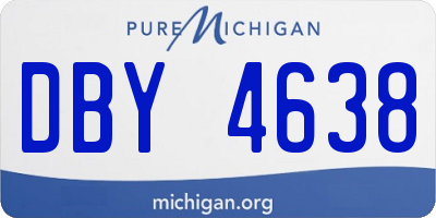 MI license plate DBY4638