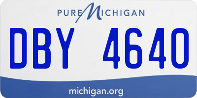MI license plate DBY4640