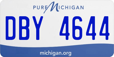MI license plate DBY4644