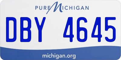 MI license plate DBY4645