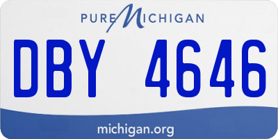 MI license plate DBY4646