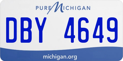 MI license plate DBY4649