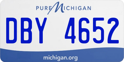 MI license plate DBY4652