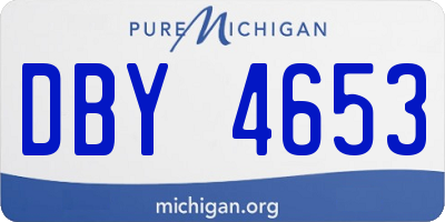 MI license plate DBY4653