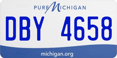 MI license plate DBY4658