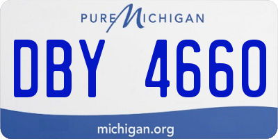 MI license plate DBY4660