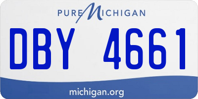 MI license plate DBY4661