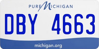 MI license plate DBY4663