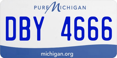 MI license plate DBY4666