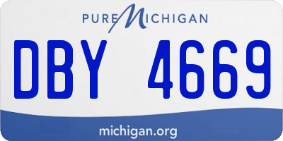 MI license plate DBY4669