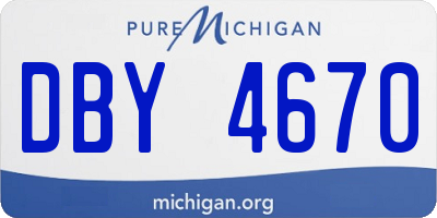 MI license plate DBY4670