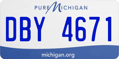 MI license plate DBY4671
