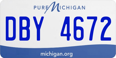 MI license plate DBY4672