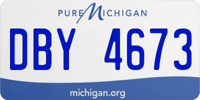 MI license plate DBY4673