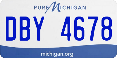 MI license plate DBY4678