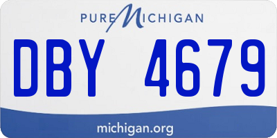 MI license plate DBY4679