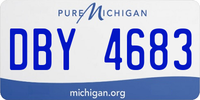 MI license plate DBY4683