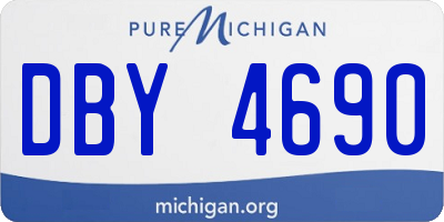 MI license plate DBY4690