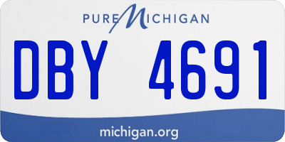 MI license plate DBY4691