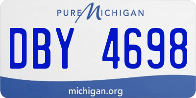 MI license plate DBY4698