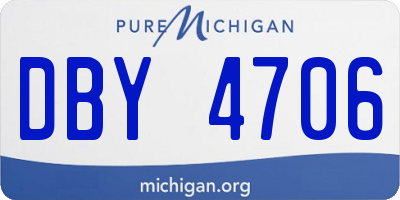 MI license plate DBY4706