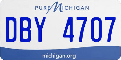 MI license plate DBY4707