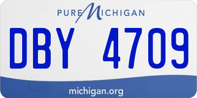 MI license plate DBY4709