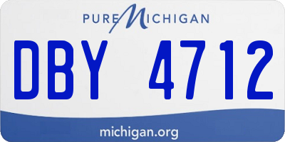 MI license plate DBY4712